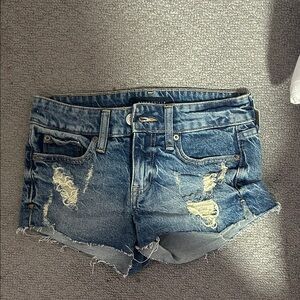 Aeropostale Blue Distressed Jean Shorts